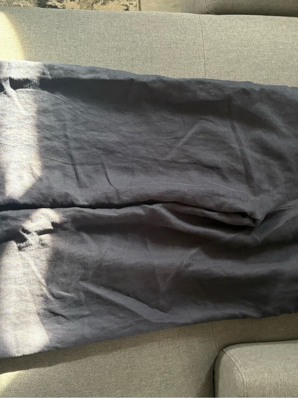 Aritzia Lodge linen Wide Leg Pants in Navy - Picture 2 of 3